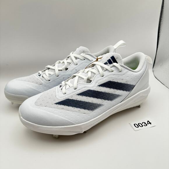 Adidas Womens size 9 Softball Shoes Adizero Instinct IH3468 White/Blue - Picture 1 of 10